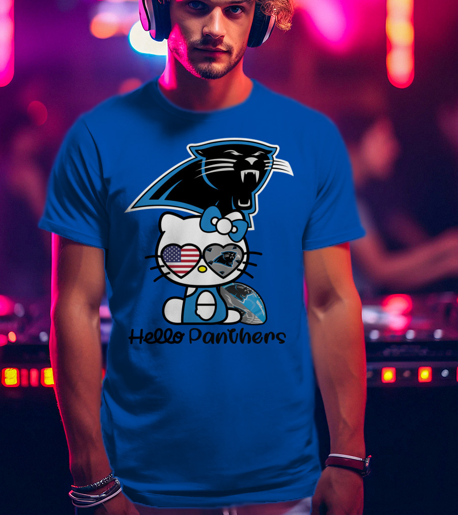 Hello Panthers Carolina Panthers Football T-Shirt