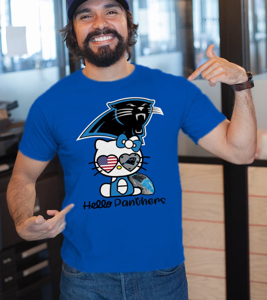 Hello Panthers Carolina Panthers Football T-Shirt