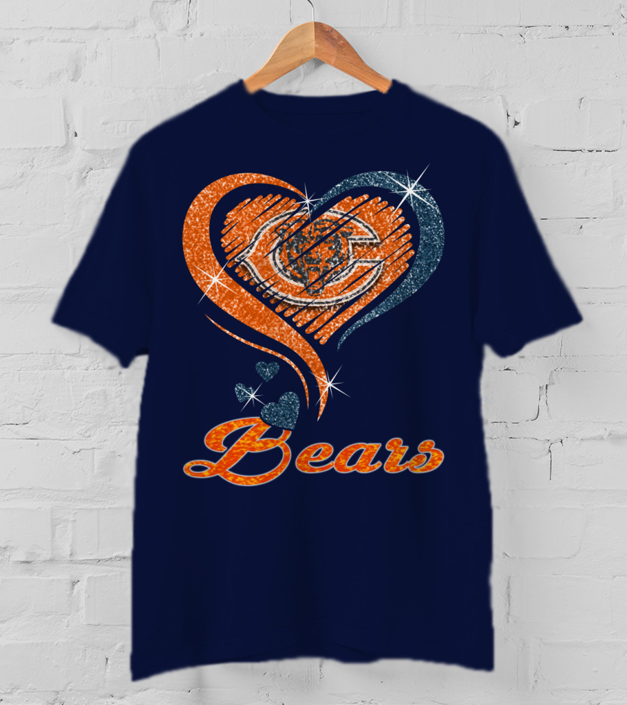 Bears Heart With Chicago Bears T-Shirt