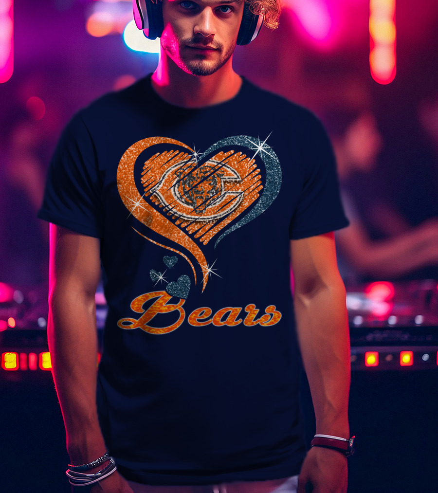 Bears Heart With Chicago Bears T-Shirt