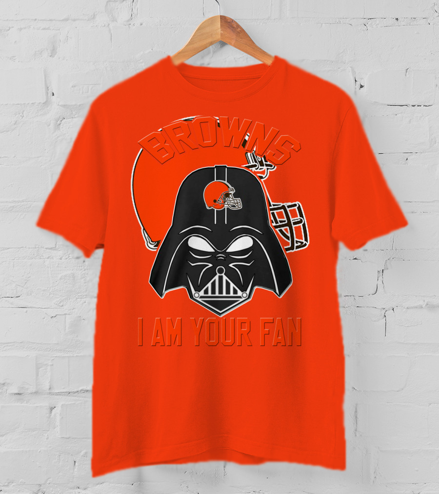 Browns I Am Your Fan Cleveland Browns Football Helmet Darth Vader T-Shirt