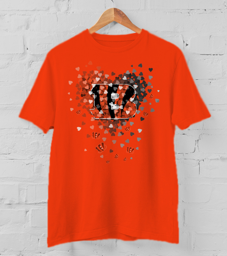 Cincinnati Bengals Heart T-Shirt
