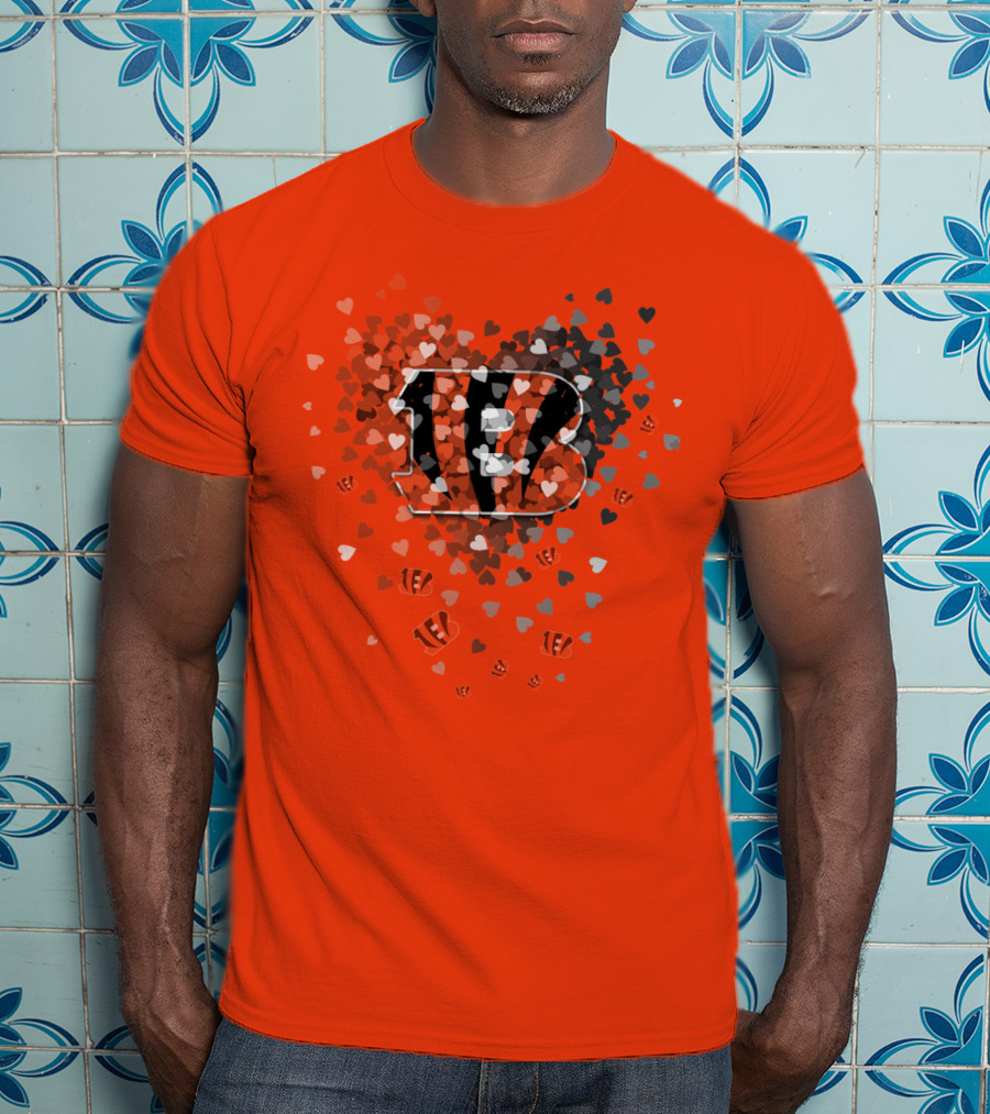 Cincinnati Bengals Heart T-Shirt