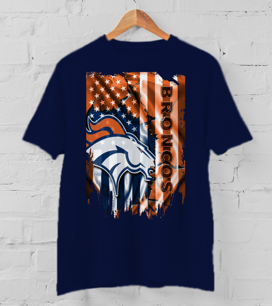 Denver Broncos American Flag Patriotic T-Shirt