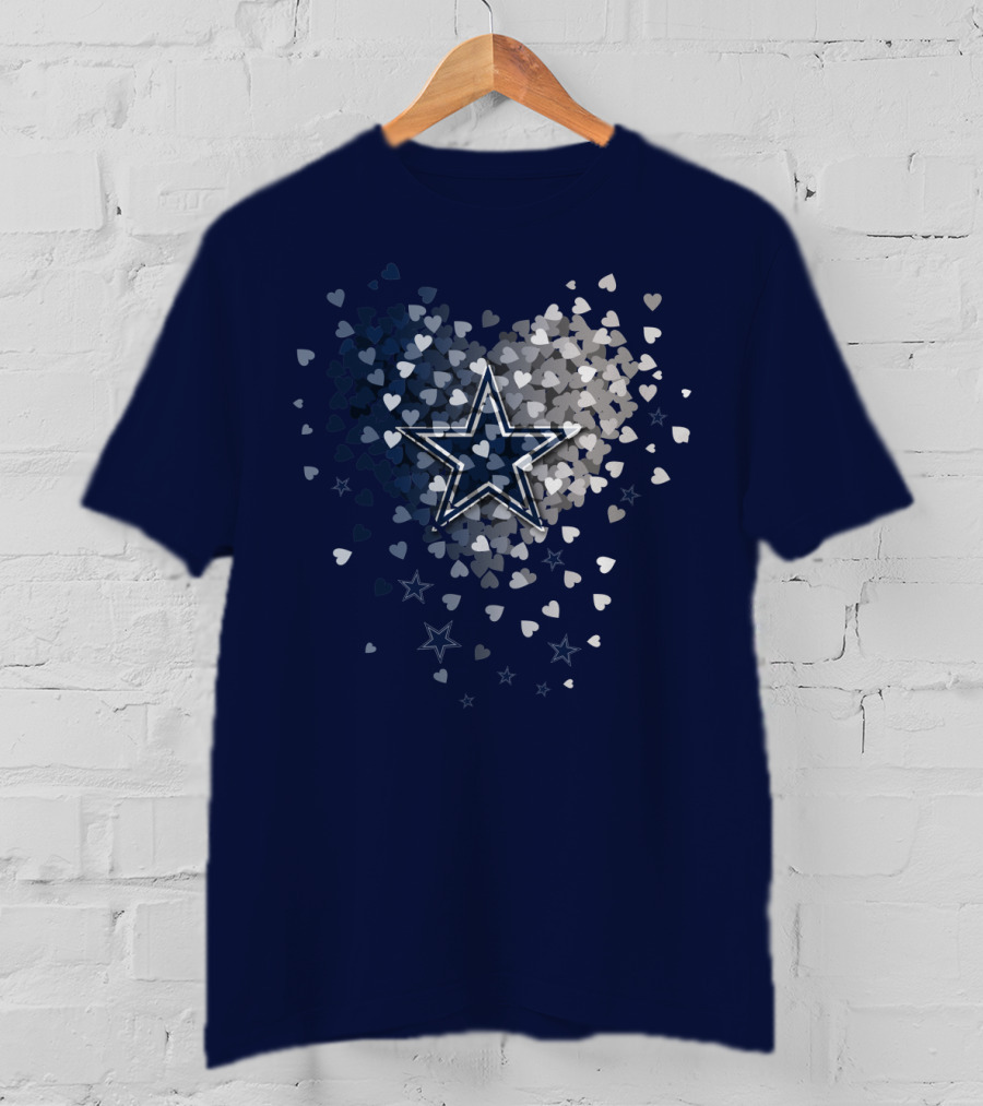 Dallas Cowboys Star Heart Cluster T-Shirt