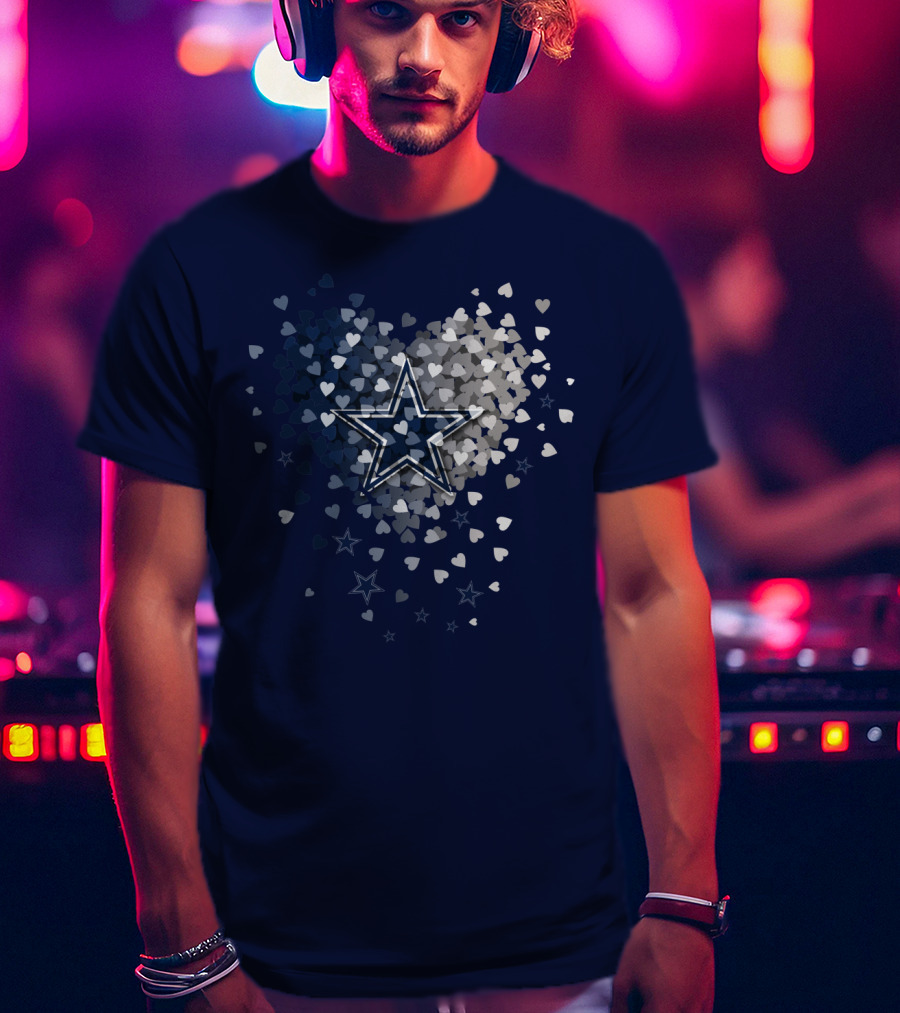 Dallas Cowboys Star Heart Cluster T-Shirt