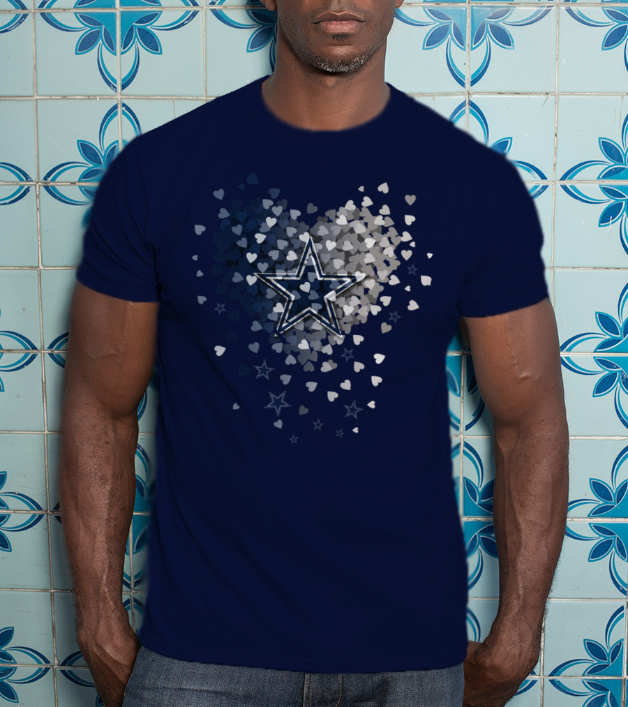 Dallas Cowboys Star Heart Cluster T-Shirt