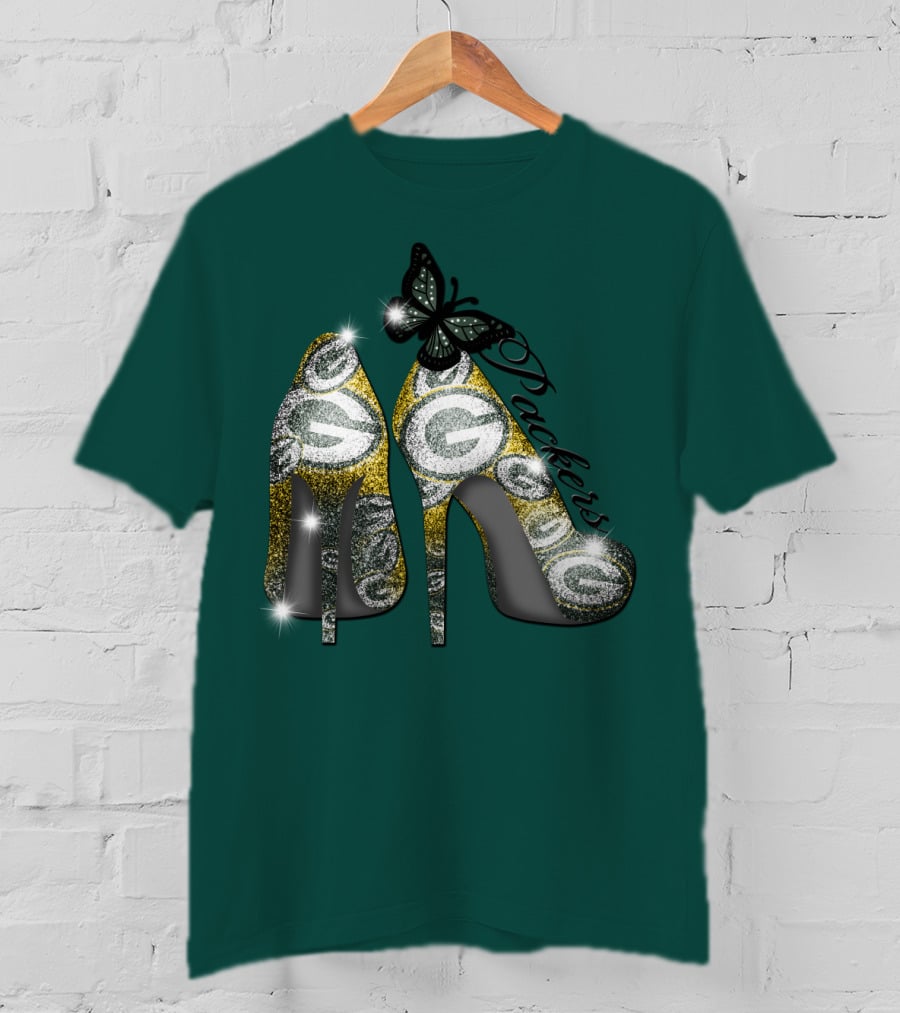 Packers High Heels With Butterfly T-Shirt