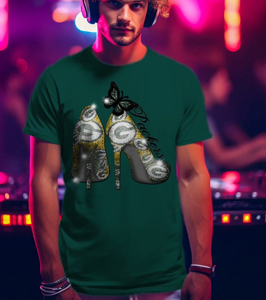 Packers High Heels With Butterfly T-Shirt