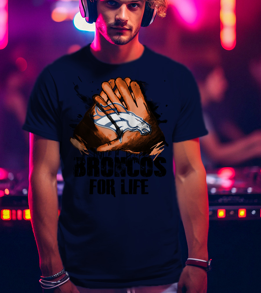 Broncos For Life Denver Broncos Glove T-Shirt