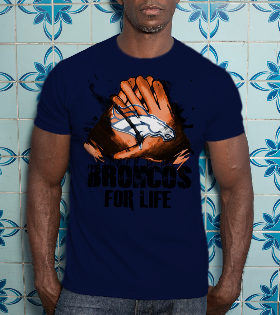 Broncos For Life Denver Broncos Glove T-Shirt