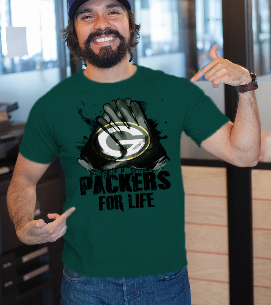 Packers For Life Green Bay Packers G T-Shirt