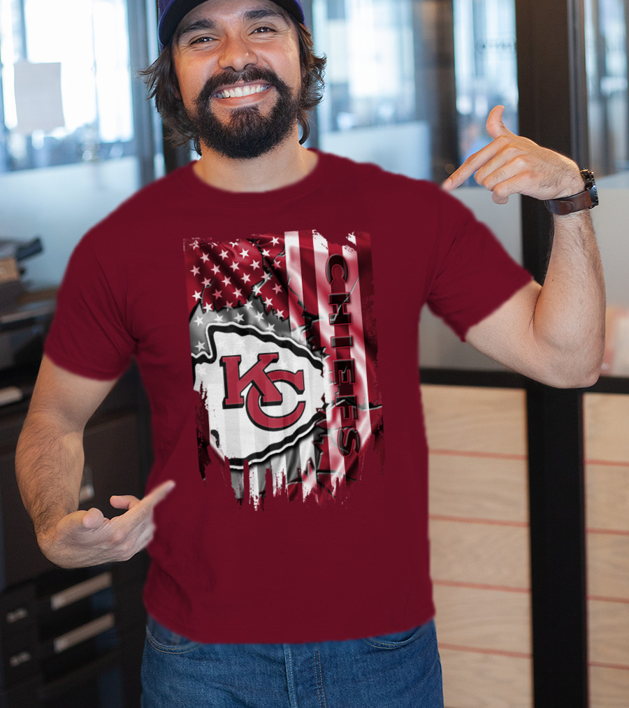Kc Chiefs American Flag T-Shirt