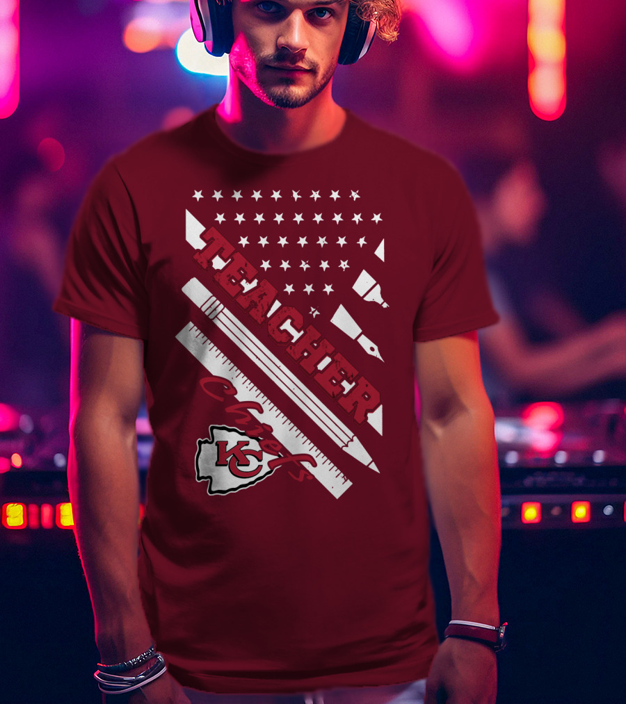 Kansas City Chiefs Teacher Stars And Stripes T-Shirt