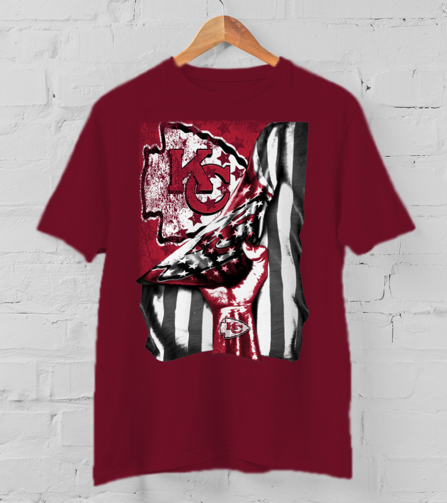 Kc Chiefs American Flag State Pride T-Shirt