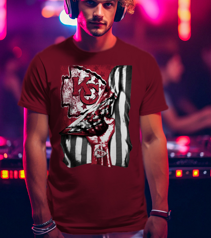 Kc Chiefs American Flag State Pride T-Shirt