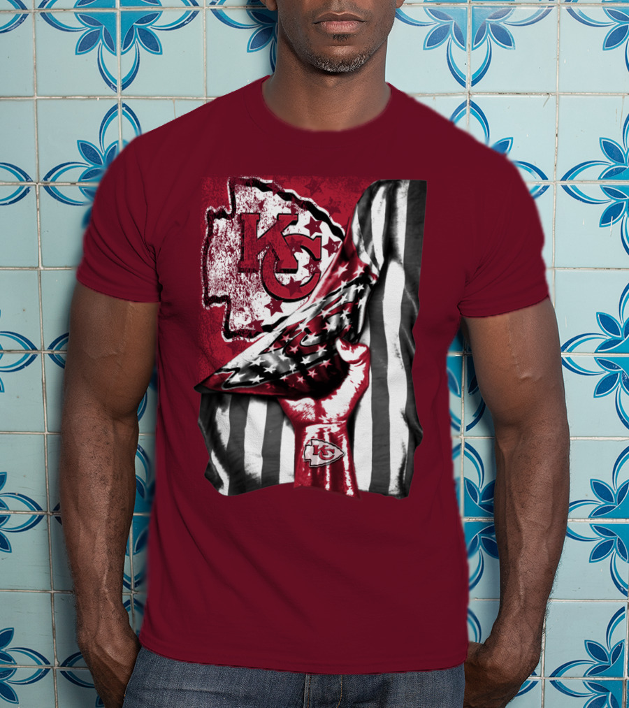 Kc Chiefs American Flag State Pride T-Shirt