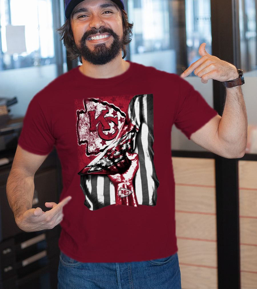 Kc Chiefs American Flag State Pride T-Shirt