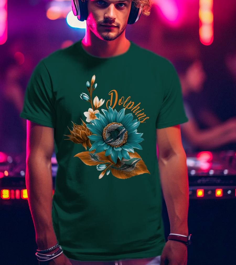 Dolphins Floral Miami Dolphins T-Shirt