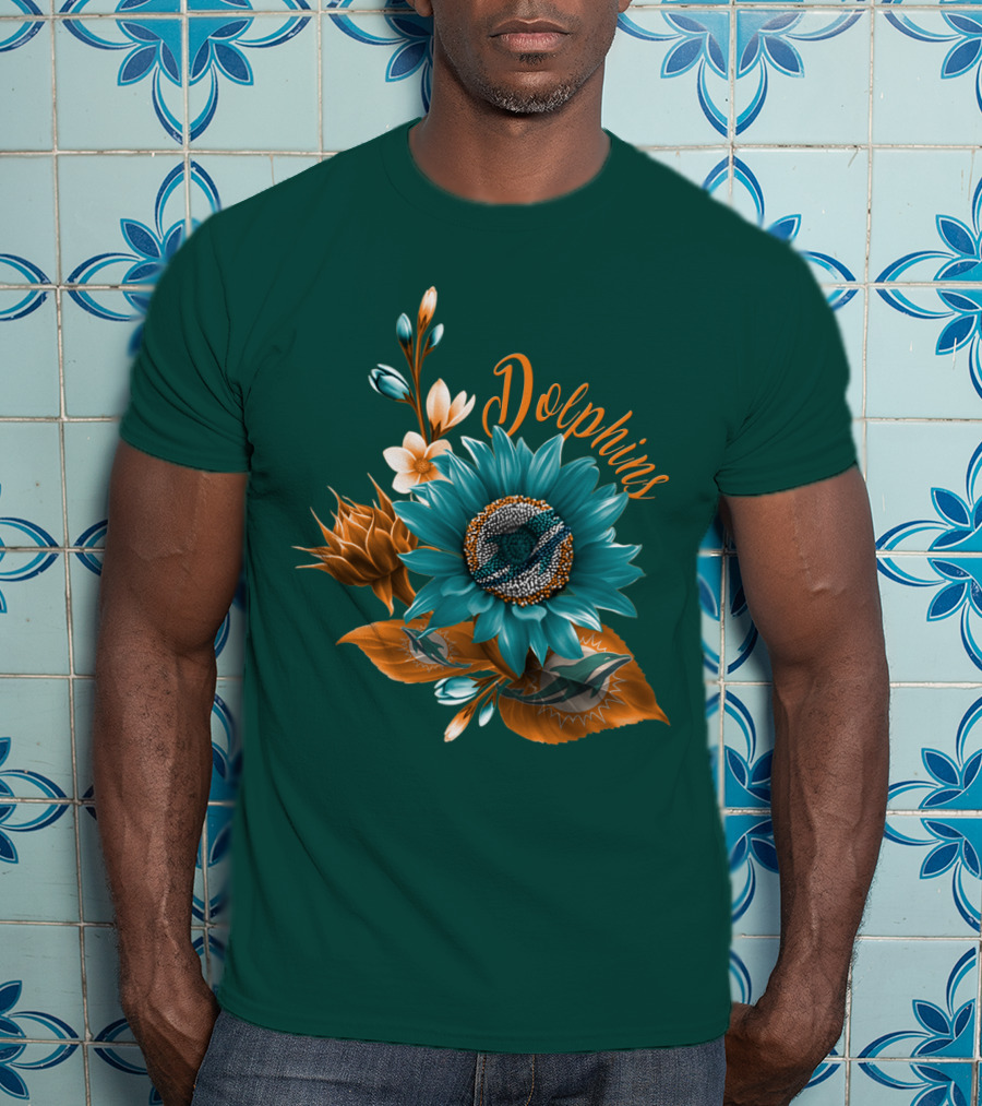 Dolphins Floral Miami Dolphins T-Shirt