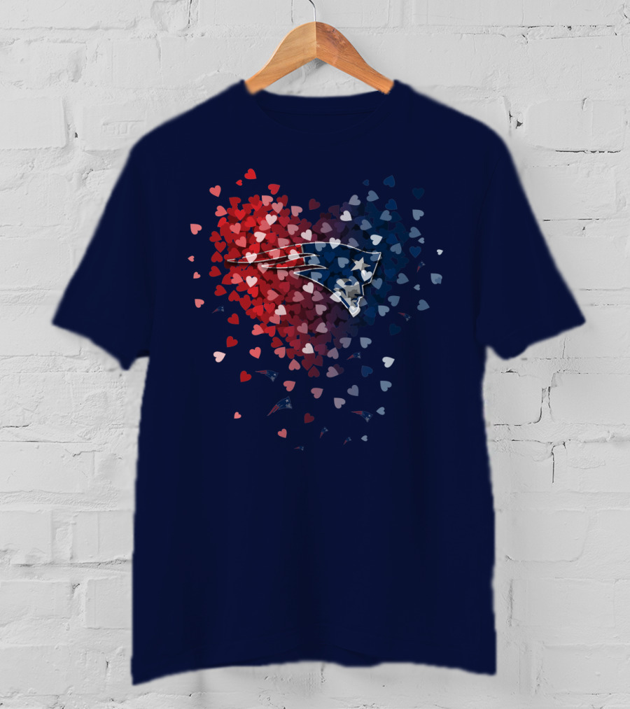 New England Patriots Heart Of Hearts T-Shirt