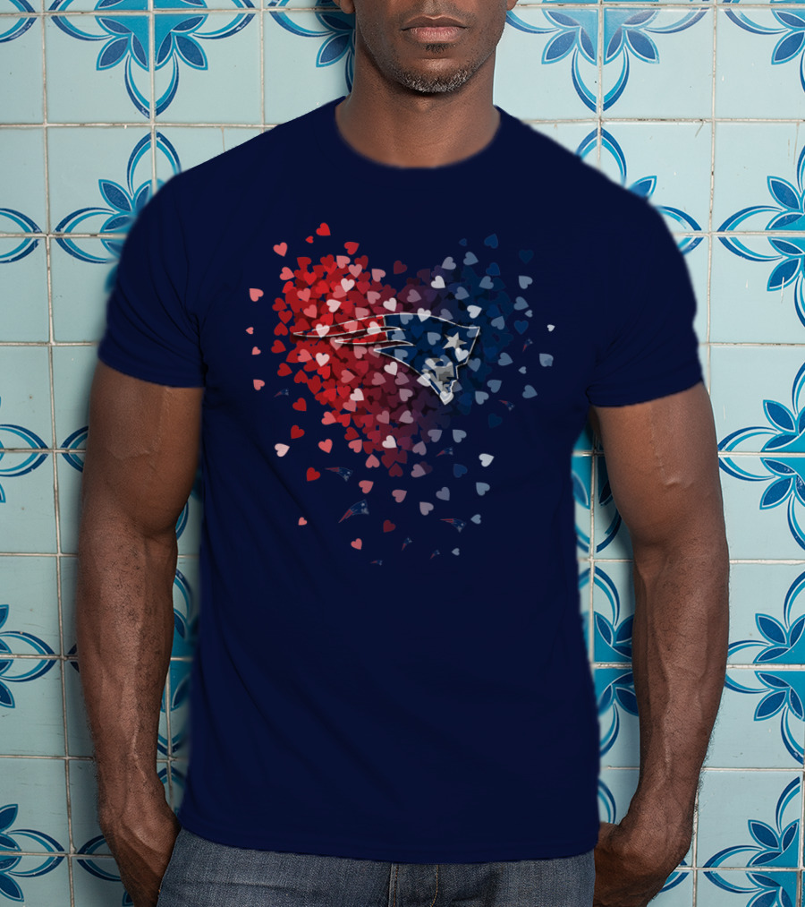 New England Patriots Heart Of Hearts T-Shirt