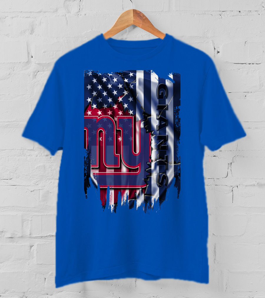 New York Giants American Flag Nfl Team T-Shirt