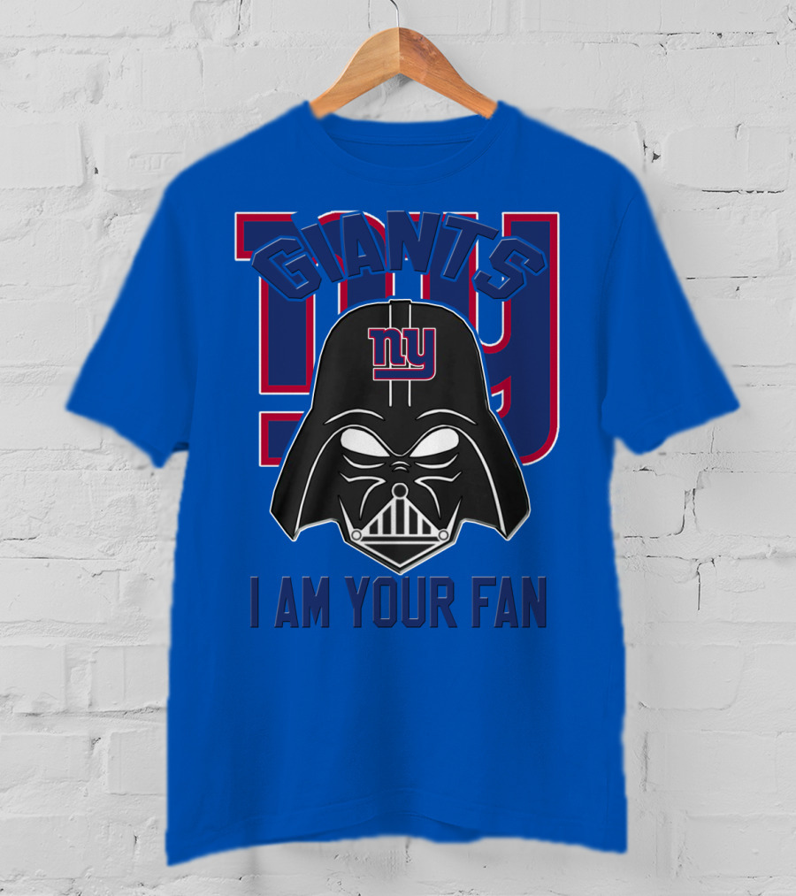Giants Ny I Am Your Fan Darth Vader Helmet T-Shirt