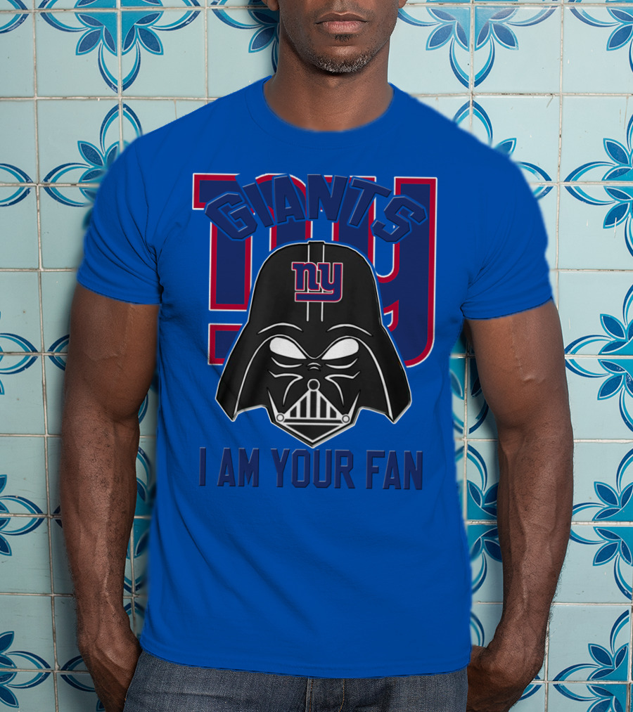 Giants Ny I Am Your Fan Darth Vader Helmet T-Shirt