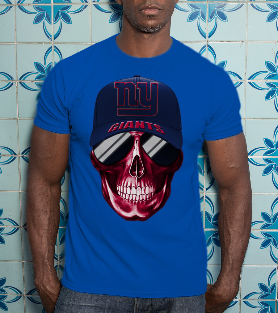 New York Giants Skull Cap T-Shirt