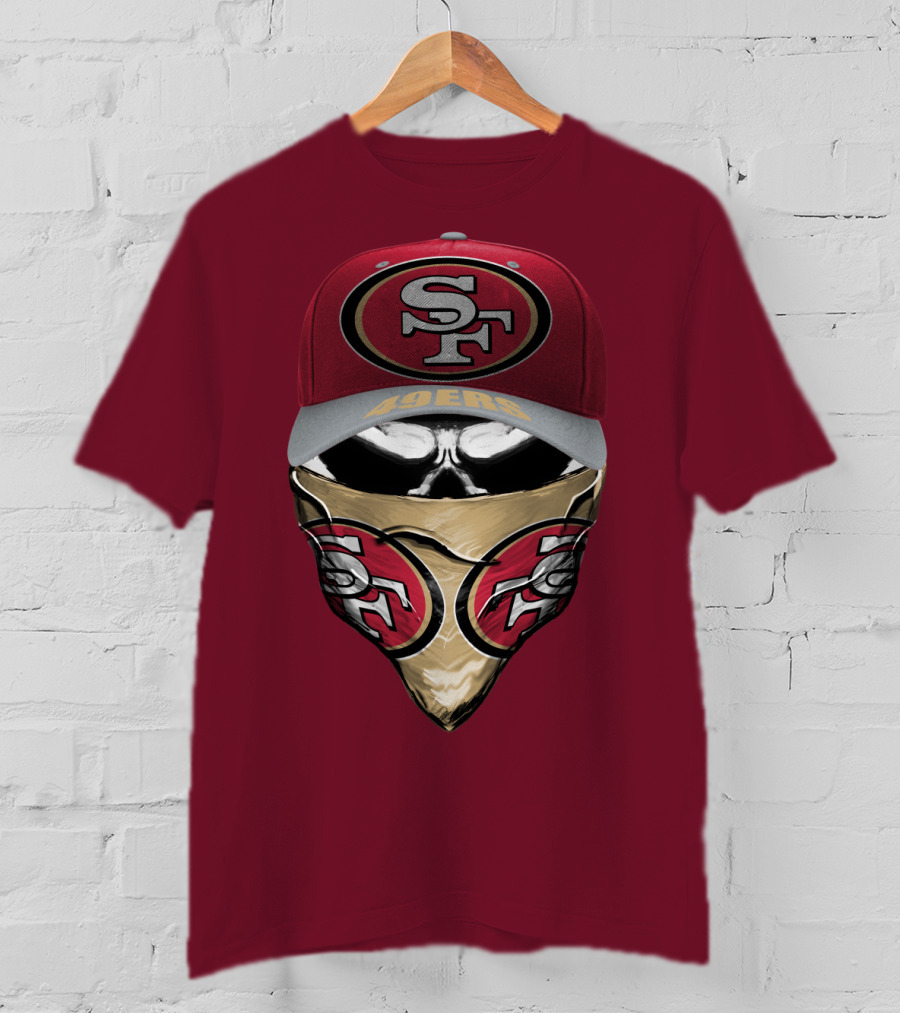 San Francisco 49ers Sf Logo Embroidered Cap And Bandana Combo T-Shirt