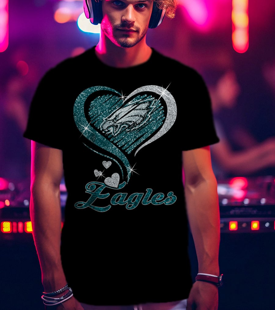 Philadelphia Eagles Heart T-Shirt