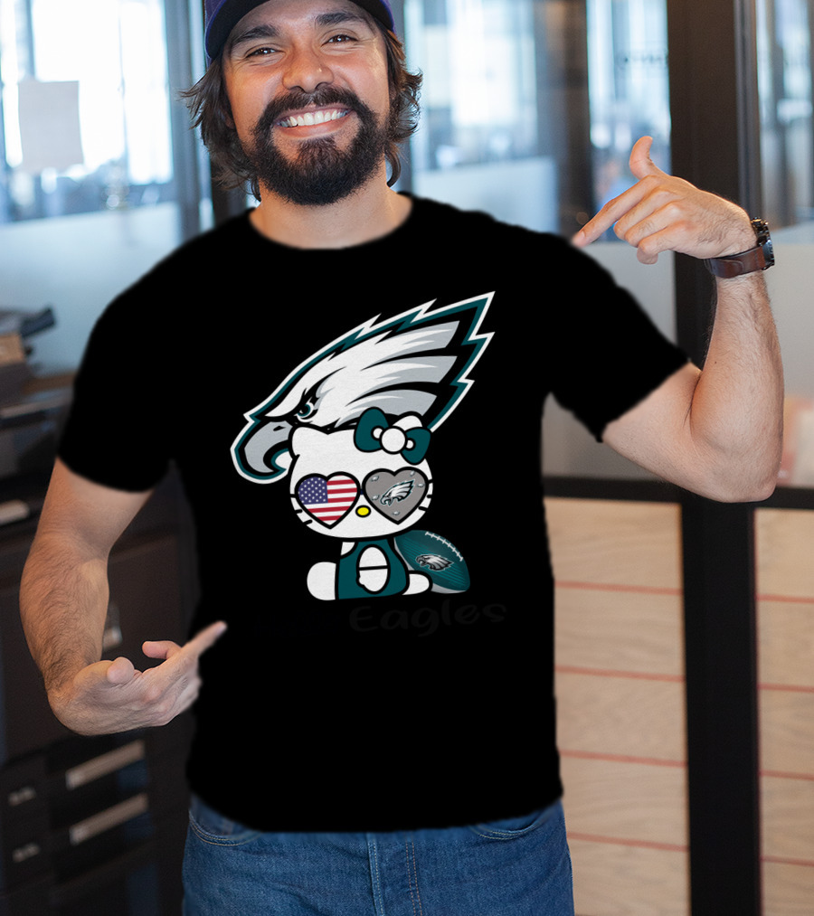 Hello Eagles Philadelphia Eagles Football Team Fan T-Shirt