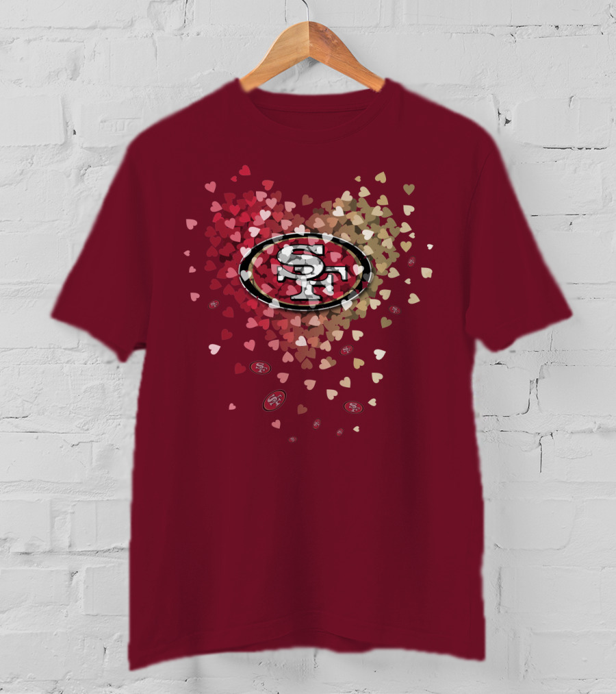 San Francisco 49ers Logo In Heart T-Shirt