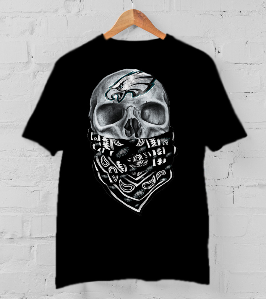 Philadelphia Eagles Skull Bandana T-Shirt
