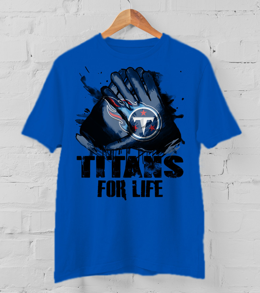 Titans For Life Tennessee Titans Logo Paint Splash T-Shirt