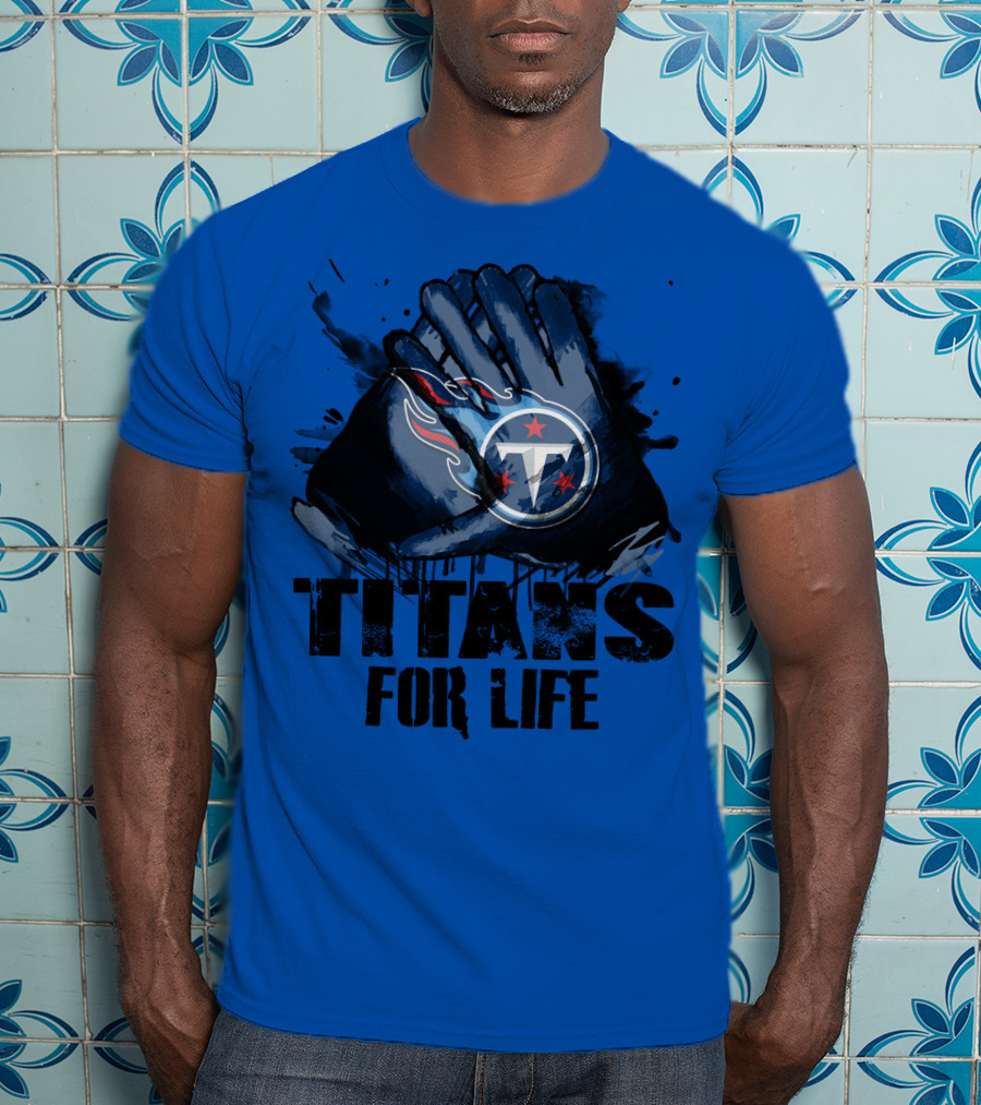 Titans For Life Tennessee Titans Logo Paint Splash T-Shirt