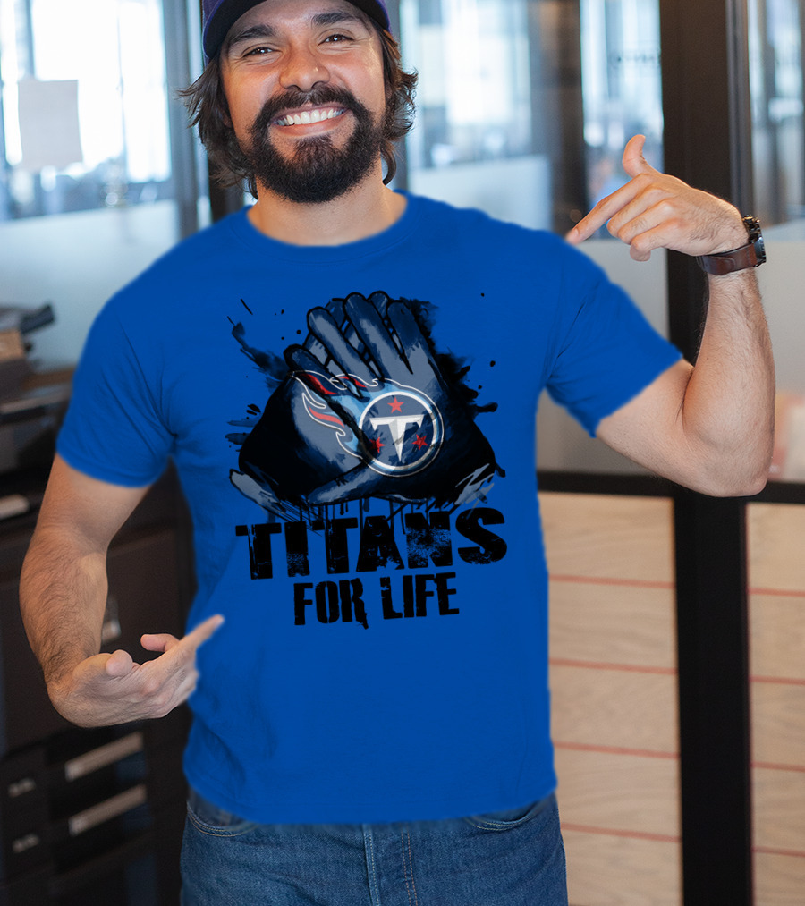 Titans For Life Tennessee Titans Logo Paint Splash T-Shirt