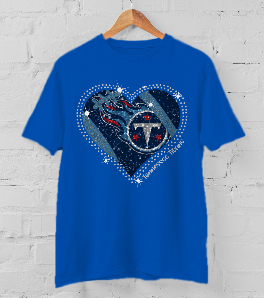 Tennessee Titans Sparkling Heart T-Shirt