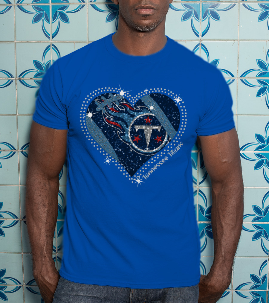 Tennessee Titans Sparkling Heart T-Shirt