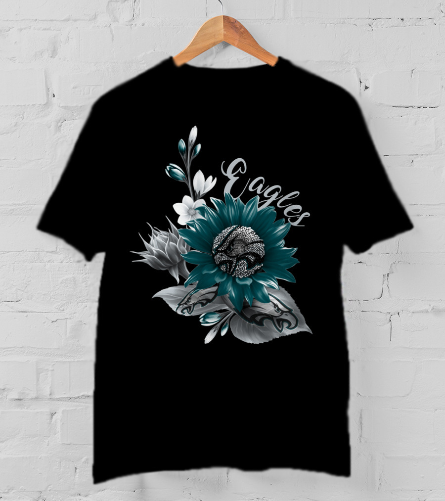 Philadelphia Eagles Floral Sunflower T-Shirt