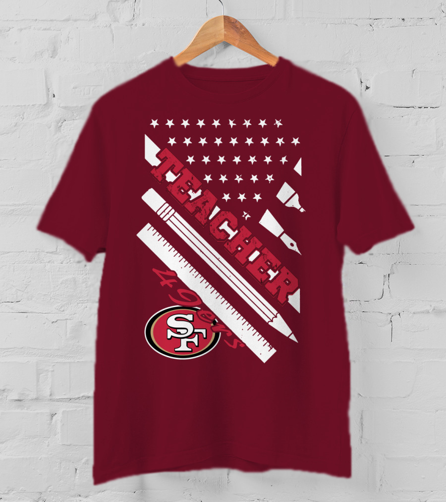 San Francisco 49ers Teacher Stars And Tools T-Shirt