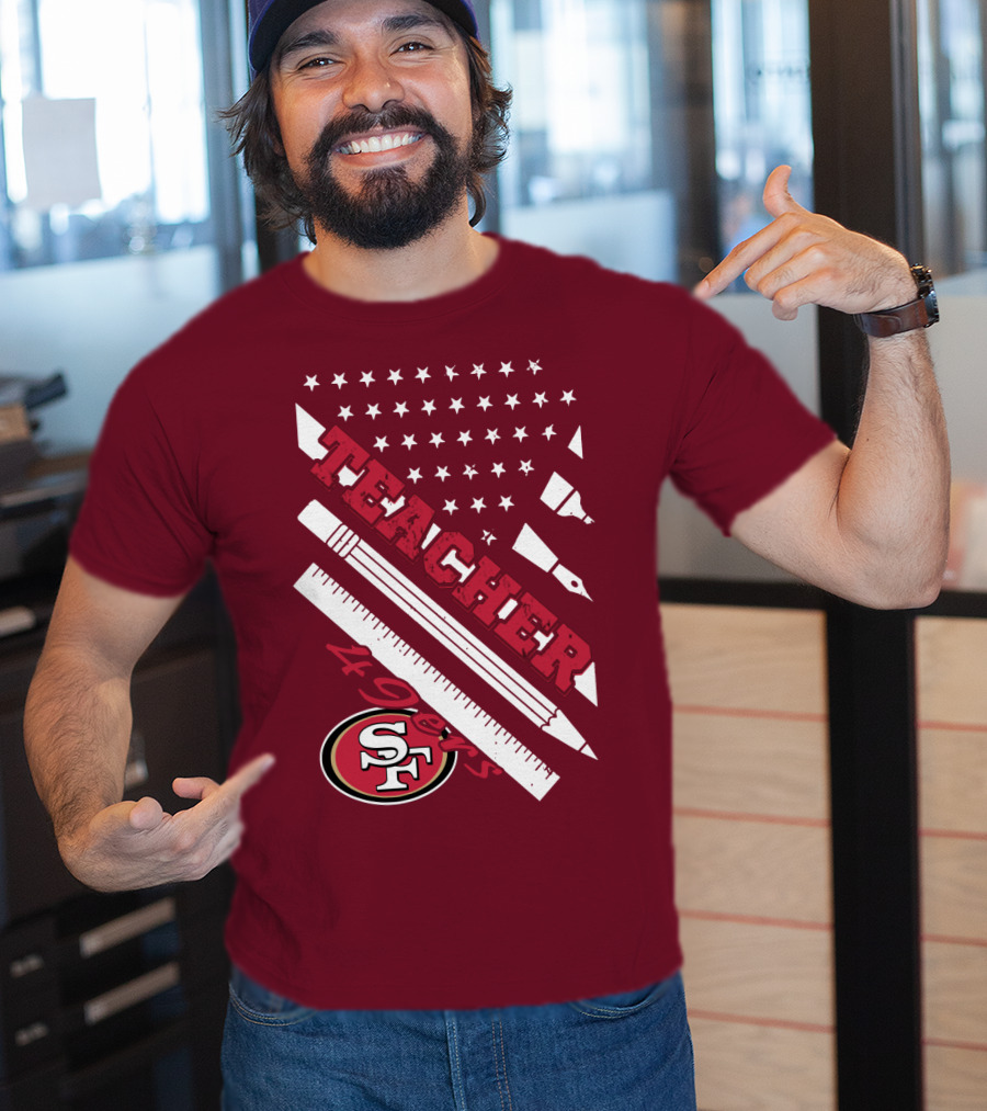 San Francisco 49ers Teacher Stars And Tools T-Shirt
