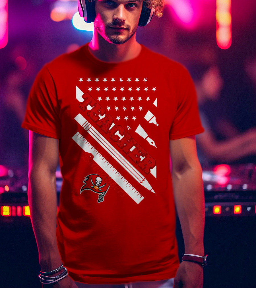 Teacher Tampa Bay Buccaneers Flag T-Shirt