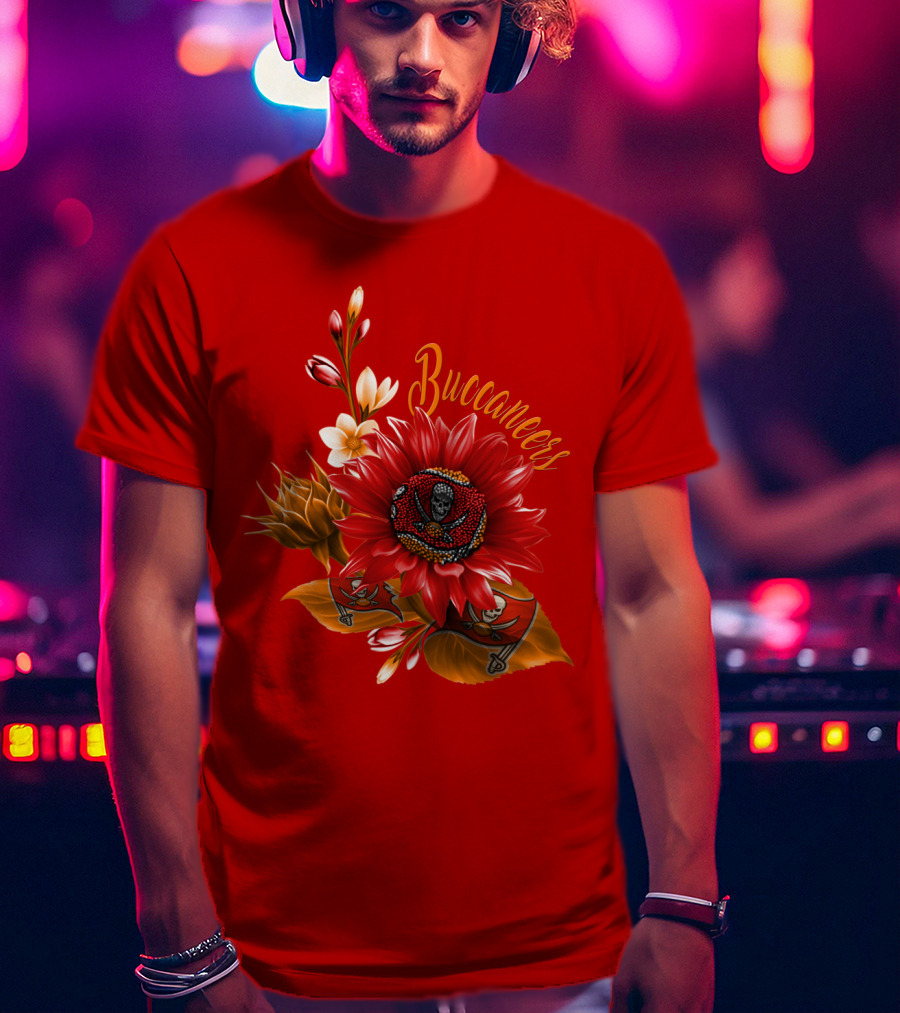 Buccaneers Floral Skull T-Shirt