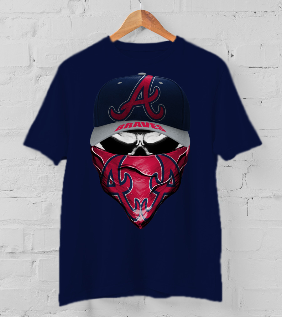 Atlanta Braves A Cap And Bandana Logo Style T-Shirt