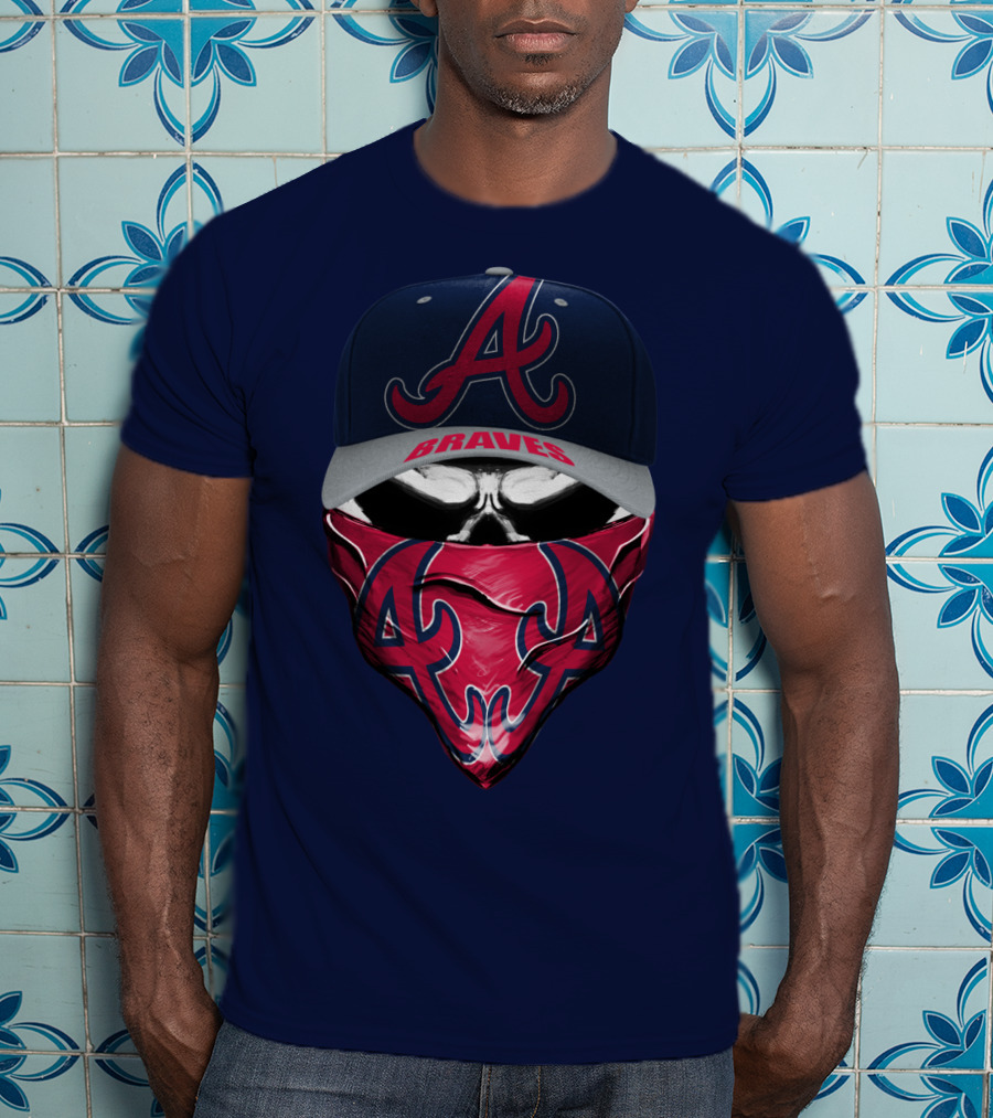 Atlanta Braves A Cap And Bandana Logo Style T-Shirt