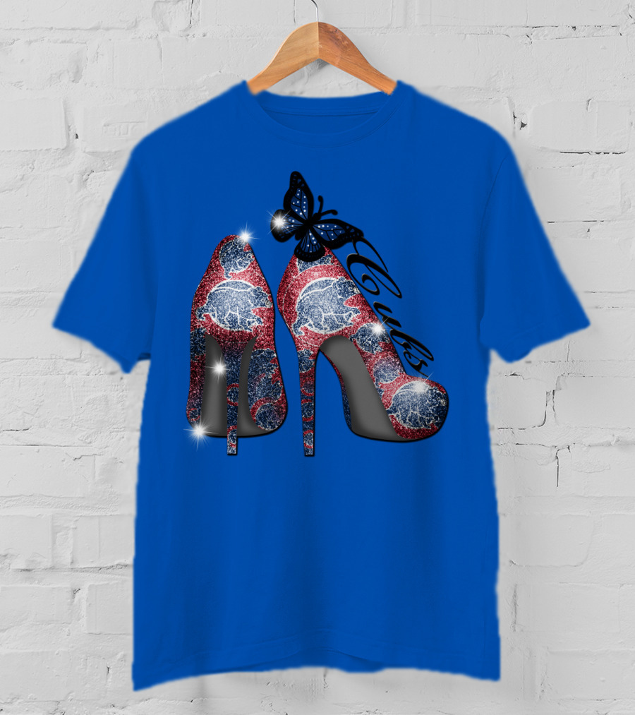 Cubs High Heels With Butterfly Accent T-Shirt