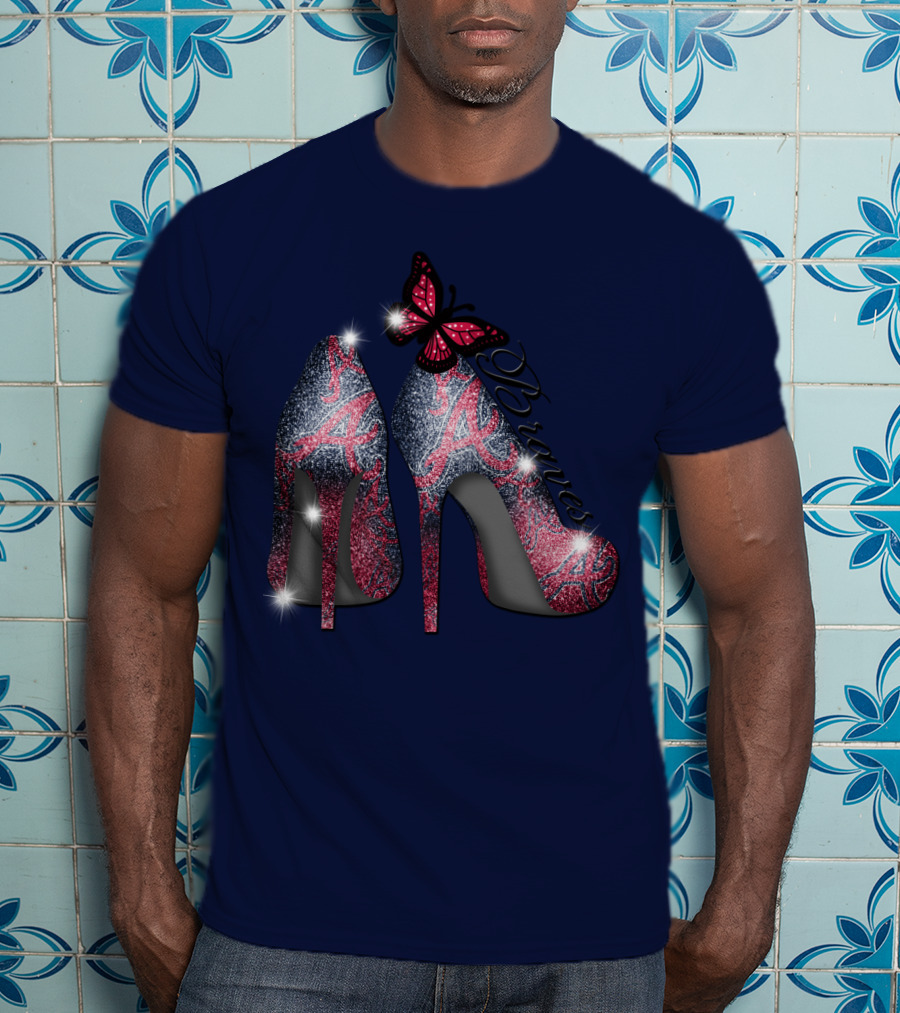 Atlanta Braves High Heels Butterfly T-Shirt