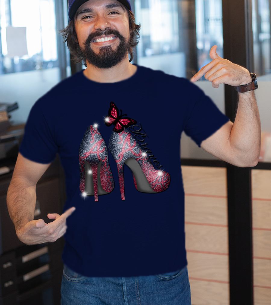 Atlanta Braves High Heels Butterfly T-Shirt